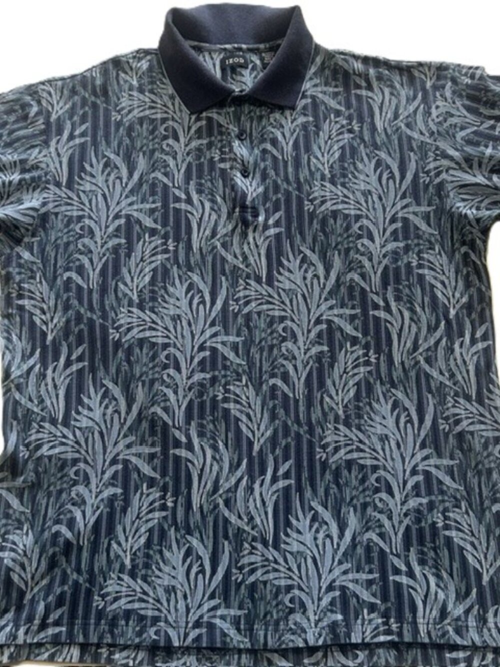 Izod Polo Mens L Blues Island Short Sleeves Read
